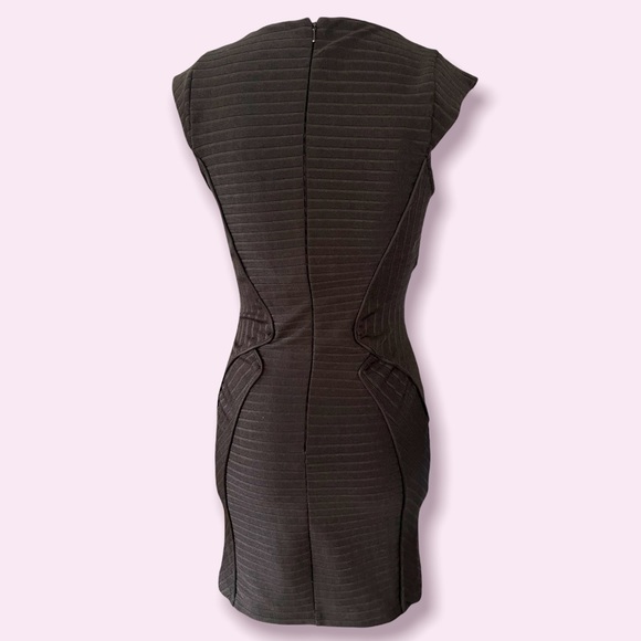 TOPSHOP Black Cap Sleeve Bodycon Mini Size 4 - Picture 3 of 4